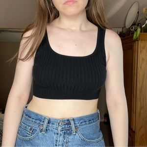 Sweater crop tank